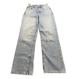 Betro Simone High Rise Wide Leg Button Fly Jeans Size 26 Denim Light Wash‎